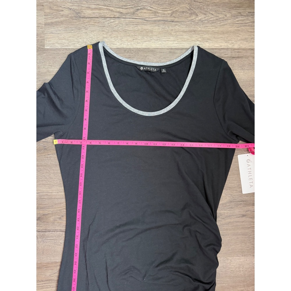 Athleta Carefree Long Sleeve Ruched Dress – Women's XL Black New With Tags - Picture 12 of 13